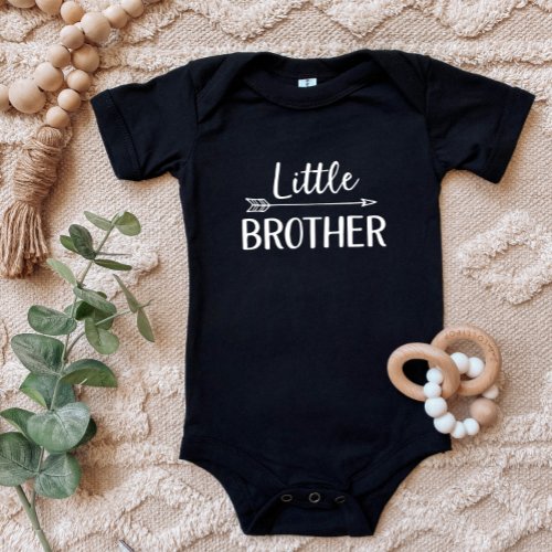 Little Brother  Matching Sibling Family Baby Bodysuit