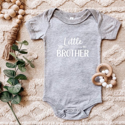 Little Brother  Matching Sibling Family Baby Bodysuit