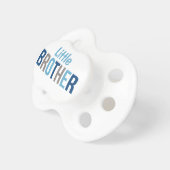 Little Brother Modern Blue Baby Boy Pacifier (Front Right)