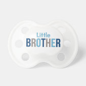 Little Brother Modern Blue Baby Boy Pacifier (Front)