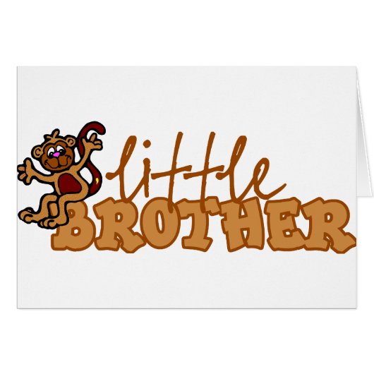 Little Brother Monkey Cards (Front Horizontal)