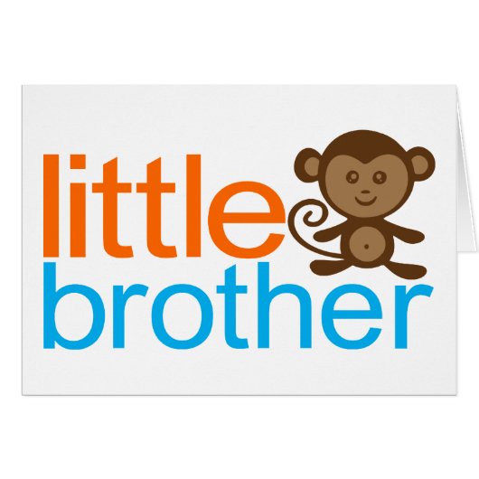 Little Brother Monkey Cards (Front Horizontal)