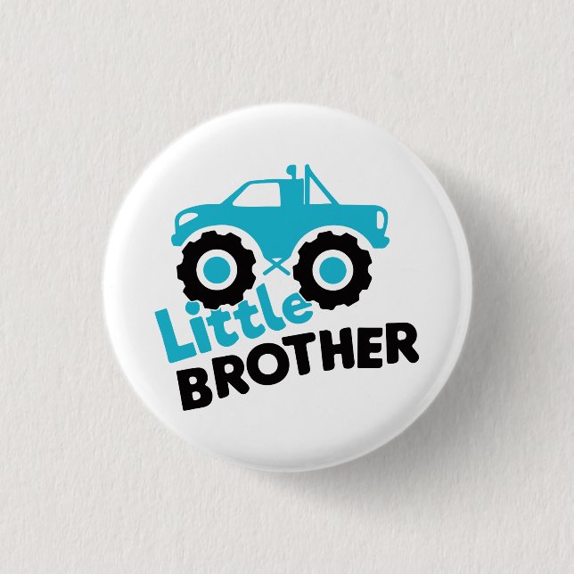 Little Brother Monster Truck Button (Front)