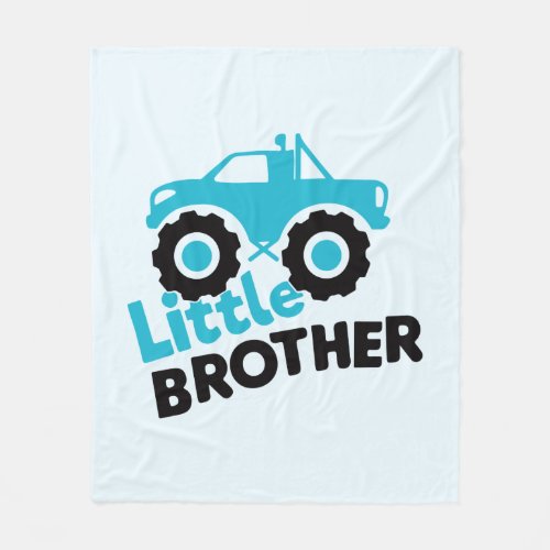 Little Brother Monster Truck Fleece Blanket