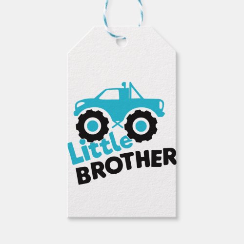 Little Brother Monster Truck Gift Tags