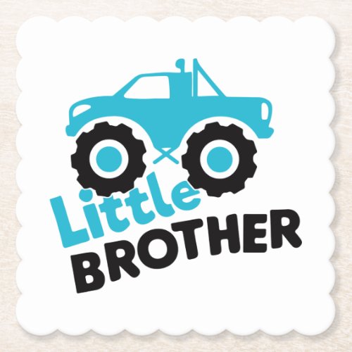 Little Brother Monster Truck Paper Coaster