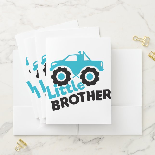 Little Brother Monster Truck Pocket Folder (In Situ)