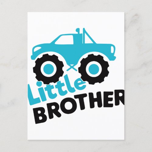 Little Brother Monster Truck Postcard