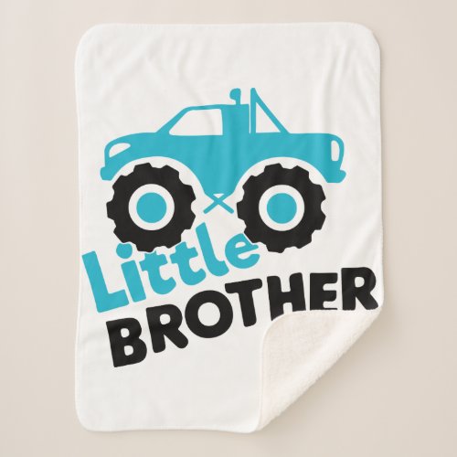 Little Brother Monster Truck Sherpa Blanket