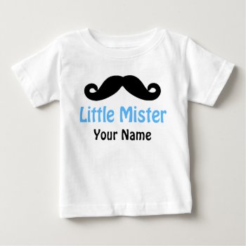 Little Brother Mustache Personalized T-shirt by mybabytee at Zazzle