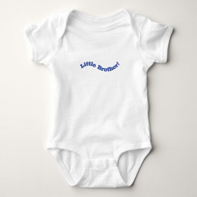 Little Brother New Baby Newborn Quote Baby Romper (Front)