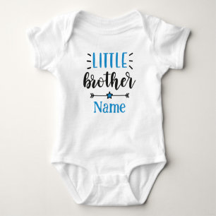 Little Brother Personalized Name Cute Baby Bodysuit