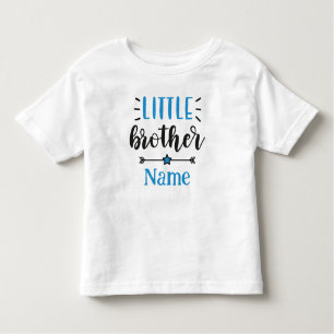 Little Brother Personalized Name Cute Toddler T-shirt