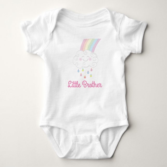 Little Brother Rainbow Baby Bodysuit (Front)