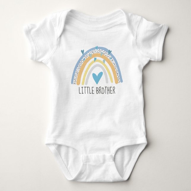 Little brother Rainbow matching outfit Baby Bodysuit (Front)