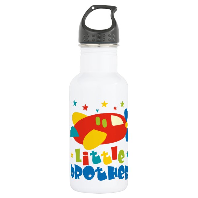 Little Brother Stars Plane Water Bottle (Front)