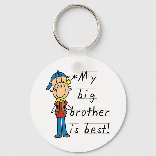 Little Brother T-shirts and Gifts Keychain (Front)
