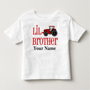 Little Brother Tractor Personalized T-shirt