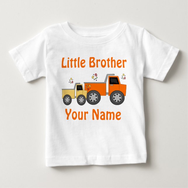 Little Brother Truck Personalized T-shirt (Front)