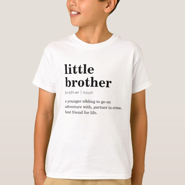Little Brother Tshirt Definition Dictionary Simple (Front)