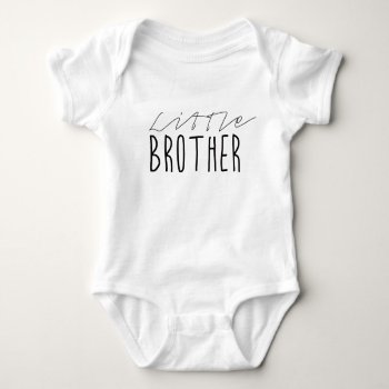 Little Brother Typography Baby Bodysuit by RedefinedDesigns at Zazzle