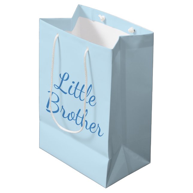 Little Brother Typography Modren Text  Medium Gift Bag (Front Angled)