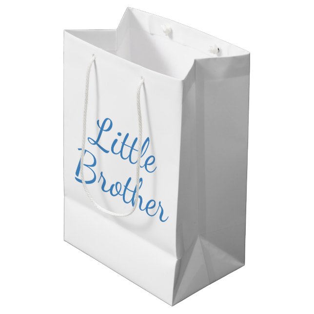 Little Brother Typography Modren Text  Medium Gift Bag (Front Angled)