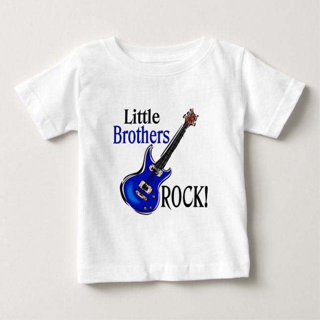 Little Brothers Rock! Baby T-Shirt (Front)