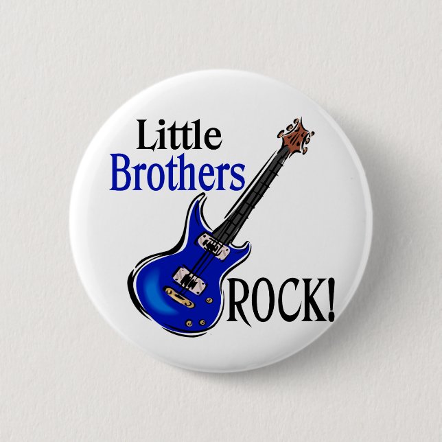 Little Brothers Rock! Button (Front)