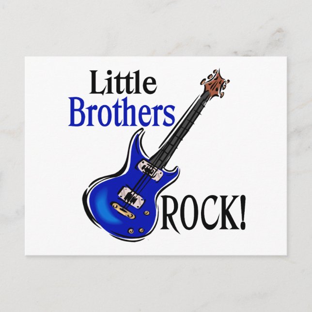 Little Brothers Rock! Postcard (Front)