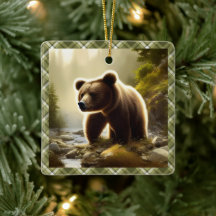 Little Brown Bear Wildlife Portrait Personalized