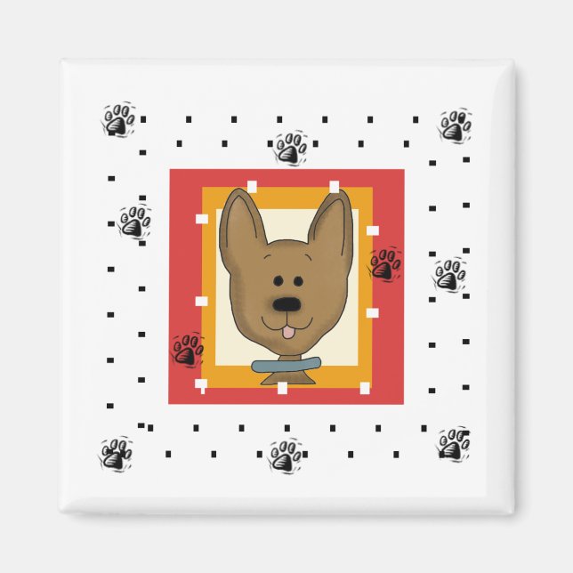 Little Brown Doggie Tshirts and Gifts Magnet (Front)