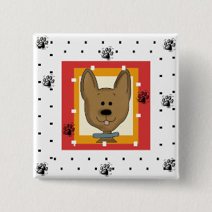 Little Brown Doggie Tshirts and Gifts Pinback Button