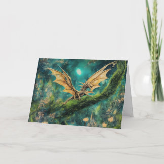 Little Brown Dragon Birthday Card