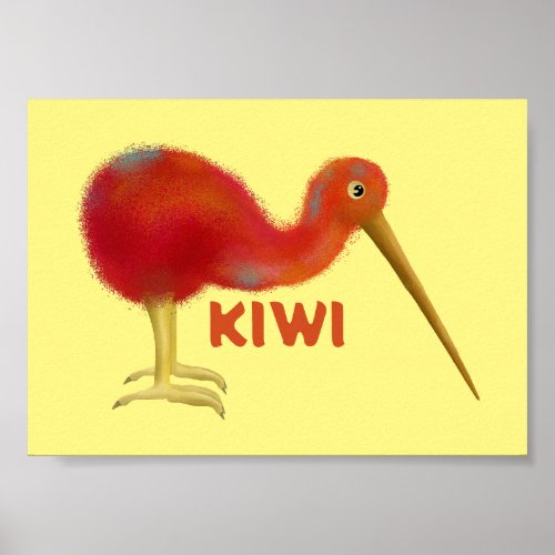 Little brown kiwi poster