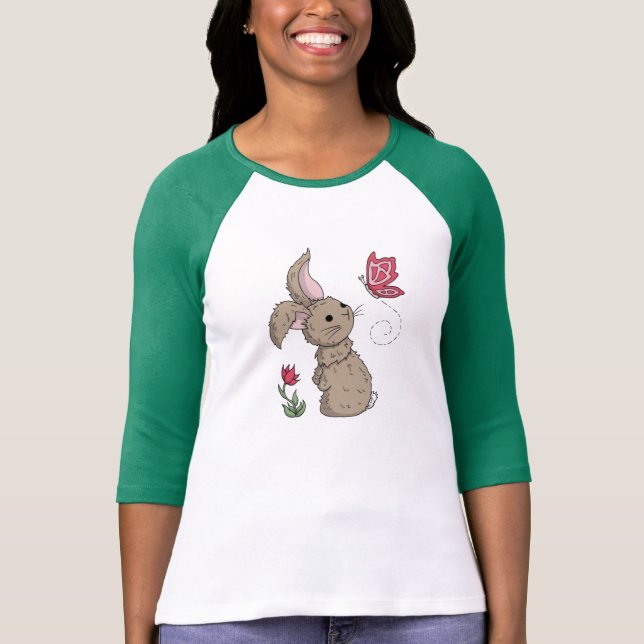 Little Brown Spring Bunny T-Shirt (Front)