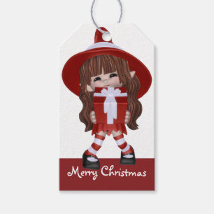Little Brunette d2 Christmas Witch - Gift Tags