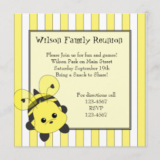 Little Bubmble Bee Cutie Invitation