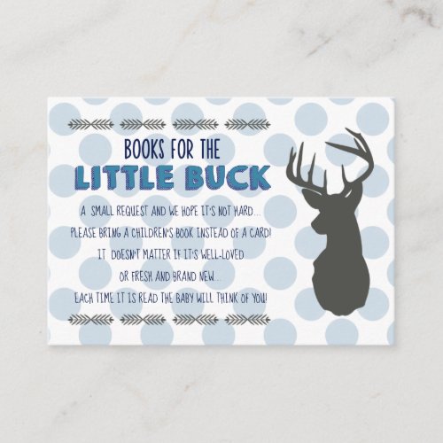 Little Buck Baby Shower  Invitation Insert Card