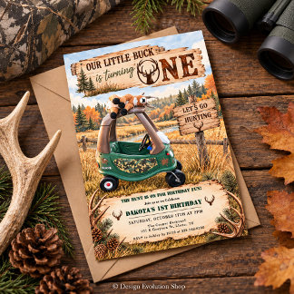 Little Buck First Birthday | Deer Hunting Invitation