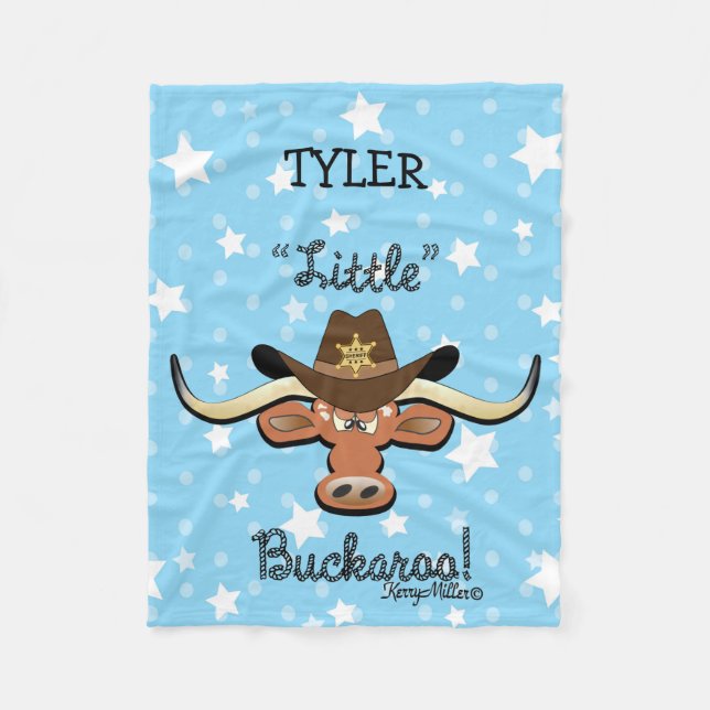 Little Buckaroo Fleece Blanket (Front)