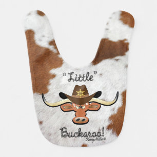 Little Buckaroo, Longhorn Steer Baby Bib