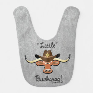 Little Buckaroo, Longhorn Steer Baby Bib