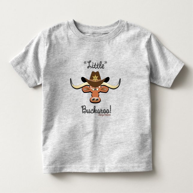 Little Buckaroo, Longhorn Steer Toddler T-shirt (Front)