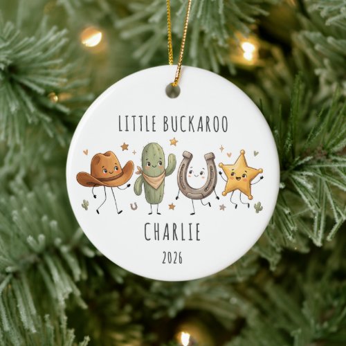 Little Buckaroo Personalized Ornament