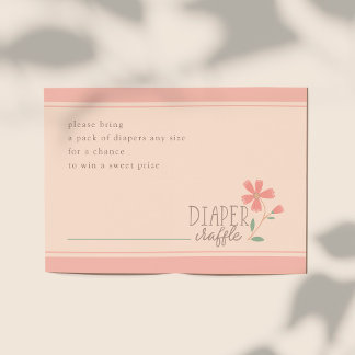 Little Bud Floral Hand Lettering Display Shower Enclosure Card