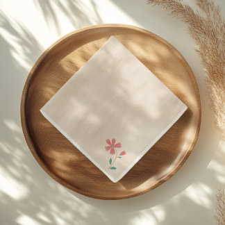 Little Bud Floral Hand Lettering Napkins