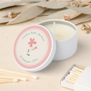 Little Bud Floral Hand Lettering Stickers Mini Candle Favors