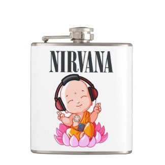 little Buddha listening Nirvana Flask