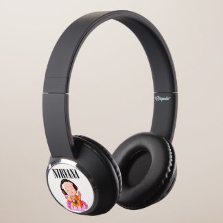 little Buddha listening Nirvana Headphones